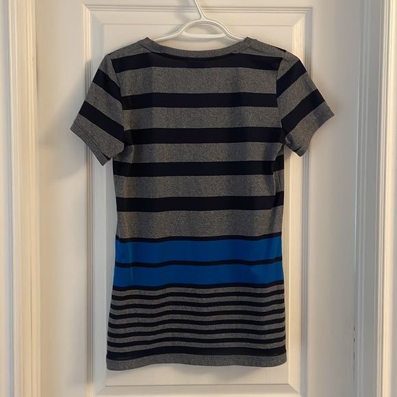 Grey and blue striped ladies Lacoste shirt - Picture 5 of 5